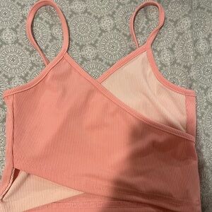 Pink and cream tank